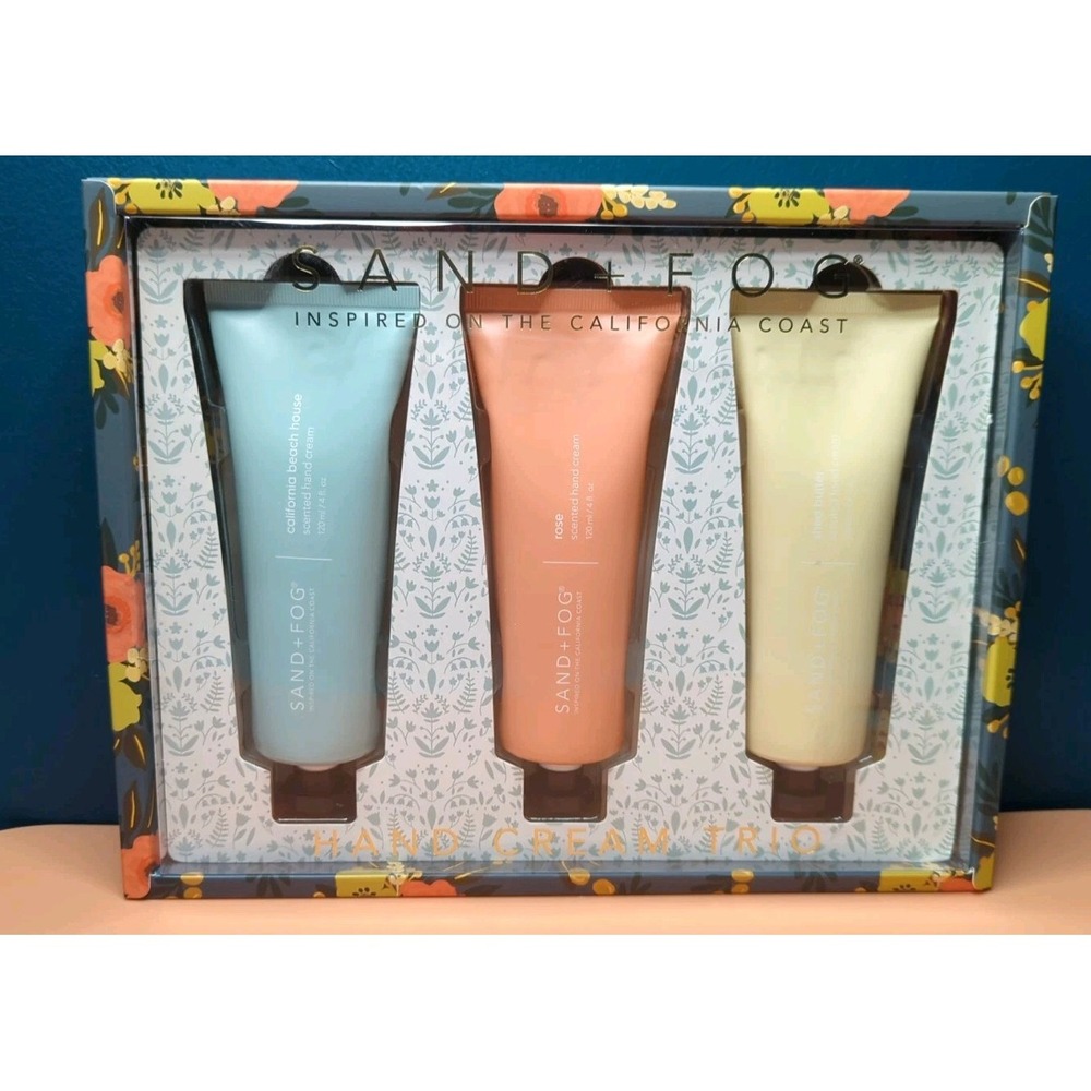 Sand + Fog Hand Cream Set: Shea Butter, Rose, California Beach House Exp 6/27